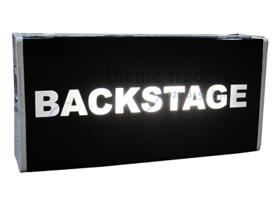 Backstage Signs Props, Prop Hire
