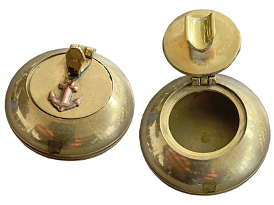 Pocket Brass Ashtray Props, Prop Hire