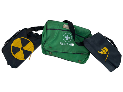 Nuclear Medics Bags Props, Prop Hire