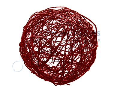 Red Wicker Ball small Props, Prop Hire
