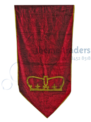 Heraldic Banners - Small Red Props, Prop Hire