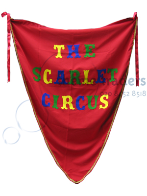Scarlet Circus Banners Props, Prop Hire