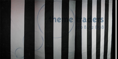 Black and White Stripes Optical Backdrop Props, Prop Hire