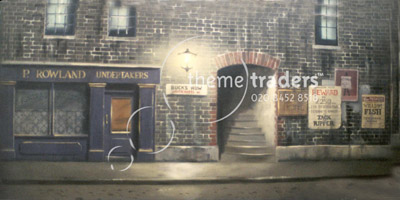Old London Streets Backdrop Props, Prop Hire