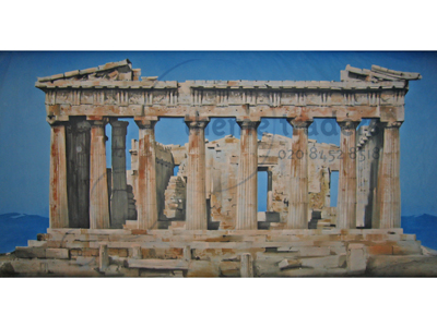 Temple Greek Roman Backdrop Props, Prop Hire