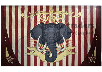 Circus Elephant Backdrop Props, Prop Hire