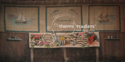 Victorian Fishmonger Backdrop Props, Prop Hire