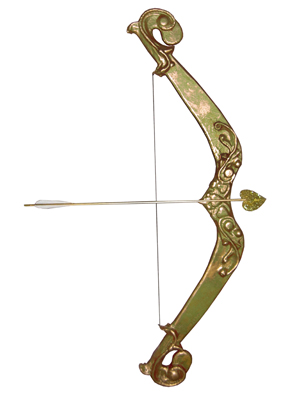 Gold Cupid Bow and Arrow Props, Prop Hire