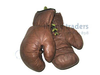Leather Boxing Gloves - Retro Assorted Styles Props, Prop Hire