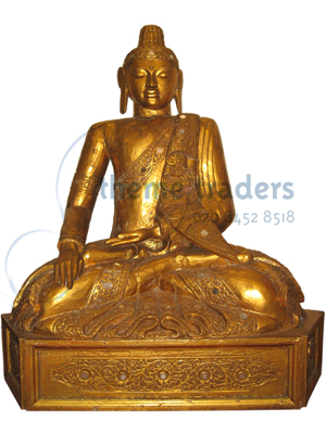 Buddha Sitting Statues - Vintage, antique, weathered Props, Prop Hire
