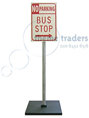 American Bus Stop Sign Props, Prop Hire