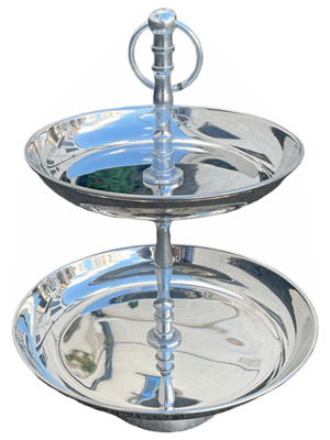 Metal 2 Tier Cake and Sandwich Stand Props, Prop Hire