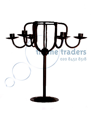 Lowered Arms Black Candelabras Props, Prop Hire
