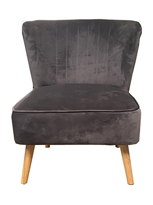 Grey Velvet Chair Props, Prop Hire