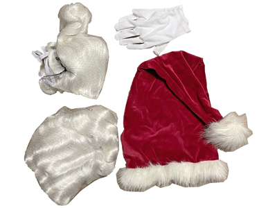 Father Christmas Beard Wig Hat Props, Prop Hire