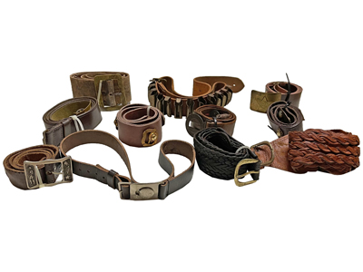 Thick Brown Historic Belts Props, Prop Hire