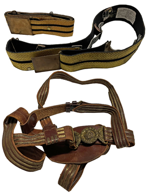 Hussar Gold Embroidered Belts and Braces Props, Prop Hire
