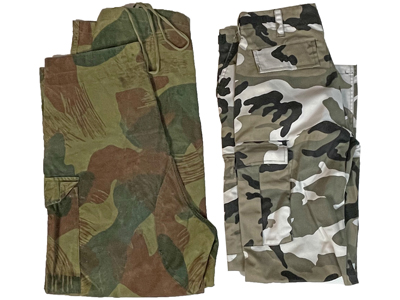 Camouflage Trousers Props, Prop Hire