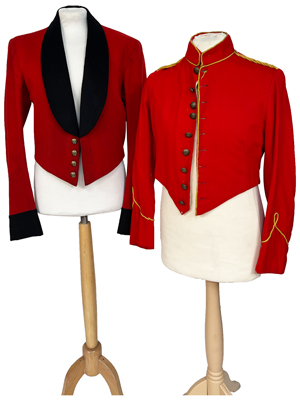 Red Hussar and Officers Military Jackets Props, Prop Hire