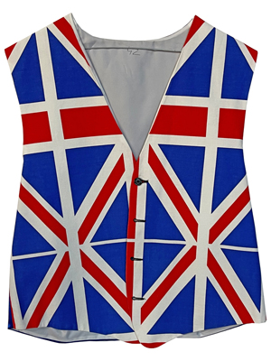 Union Jack British Waistcoats (Set Available) Props, Prop Hire
