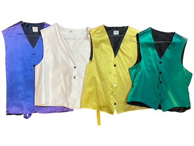Silky Waistcoats (Sets Available) Props, Prop Hire