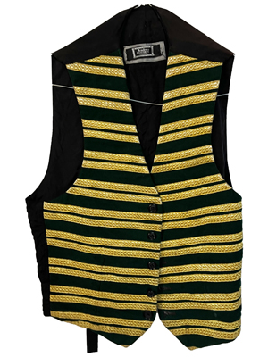 Gold Emboidered Frogging Footman Hotel Waistcoats (Set Available) Props, Prop Hire