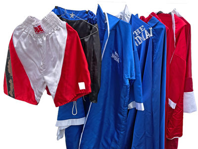 Boxing and Wrestling Gowns and Shorts Props, Prop Hire