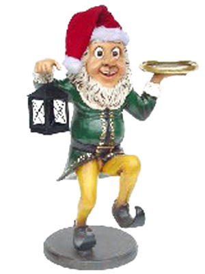 Elf with Lamp Statues Props, Prop Hire