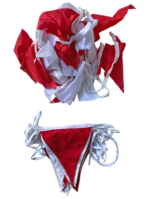 Red and White Bunting Props, Prop Hire
