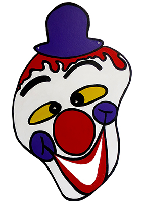 Clown Faces Silhouettes Props, Prop Hire