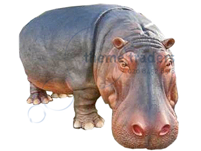 3 Metre Massive Hippopotamus Statue Props, Prop Hire