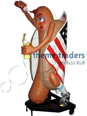 Hot Dog Statues Large Props, Prop Hire