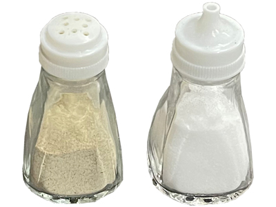 Salt and Pepper Canteen Caf Shakers Props, Prop Hire