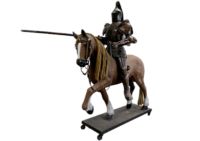 Massive Lifesize Knight on Horseback Props, Prop Hire