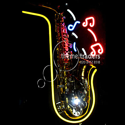 Saxophone Neons Props, Prop Hire