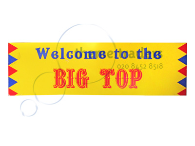 Big Top Sign Props, Prop Hire