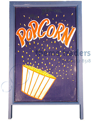 Popcorn A Frame Signs Props, Prop Hire