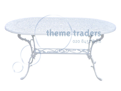 Oval Garden Table Props, Prop Hire