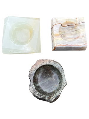 Green Onyx Ashtrays Props, Prop Hire