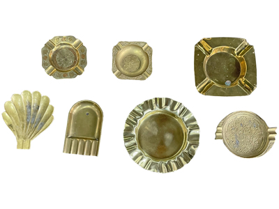Brass Ashtrays Props, Prop Hire