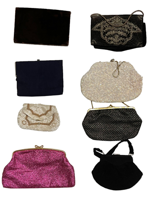Womens Period Bags and Purses Props, Prop Hire