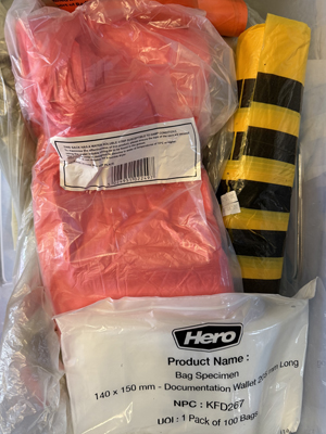 Hospital and Hazardous Waste Disposal Bags Props, Prop Hire