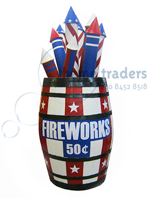 Fireworks Barrel Props, Prop Hire