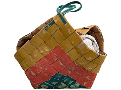 Peasants Colourful Wicker Trugs and Baskets (various sizes) Props, Prop Hire