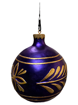 Purple and Gold Bauble Props, Prop Hire