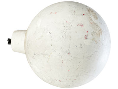 55 Cms Bauble White (Can Be Painted) Props, Prop Hire