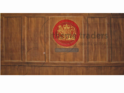 Courtroom Panelling Backdrop Props, Prop Hire