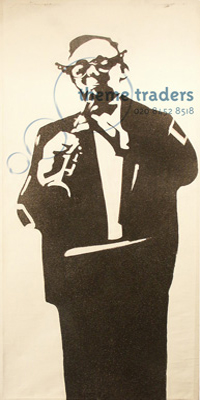 Jazz Player Clarinet Framed Backdrop Props, Prop Hire