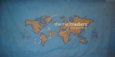 Map of the World backdrop Props, Prop Hire