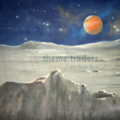 Planet Moonscape backdrop Props, Prop Hire